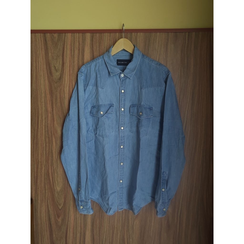 Baju Kemeja Lengan Panjang Denim by Abercrombie