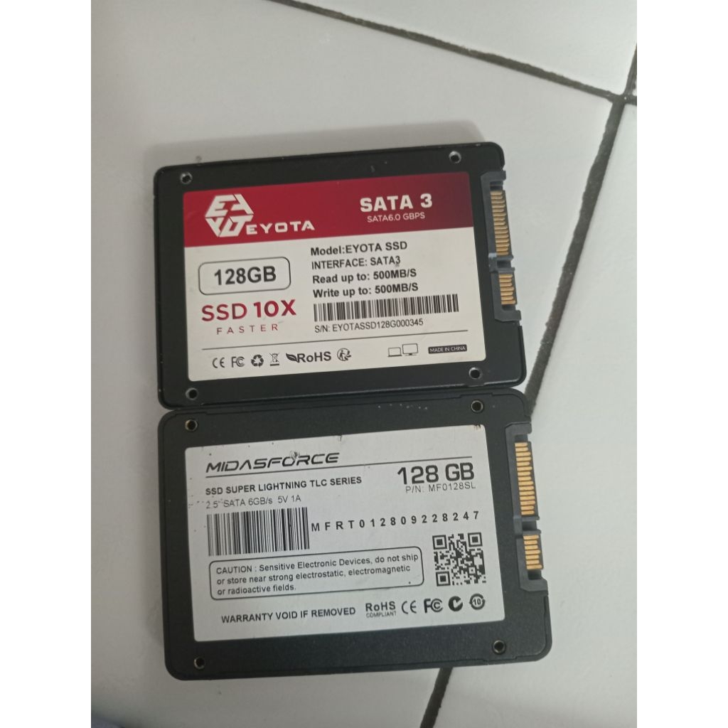 SSD midas 128gb dan eyota 128gb