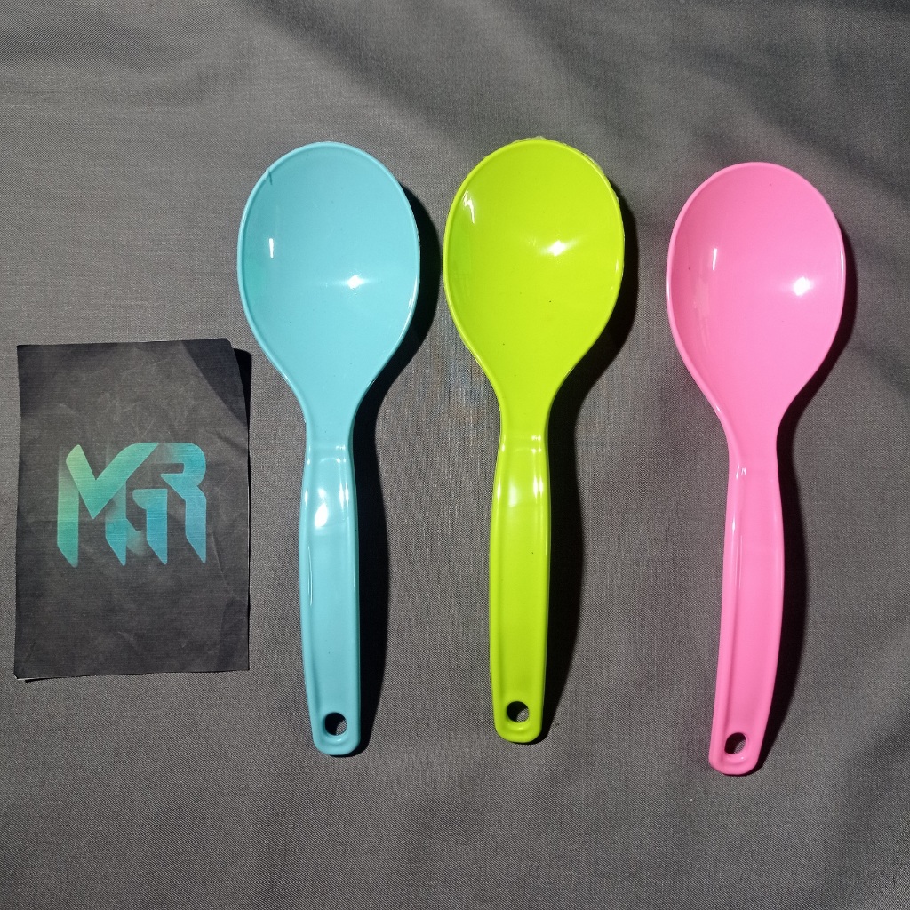 Nagata Centong Entong Sendok Nasi Stainless Plastik Nagata Pelangi Maxi Anti Lengket Lebar 7 Cm Panj