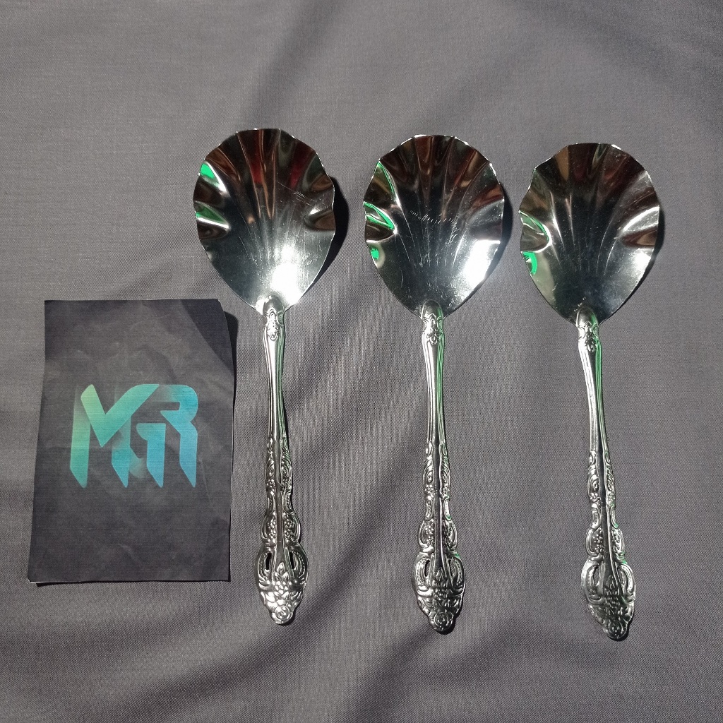 Centong STAINLESS Entong Sendok Nasi Stainless Plastik Nagata Pelangi Maxi Anti Lengket Lebar 7 Cm P