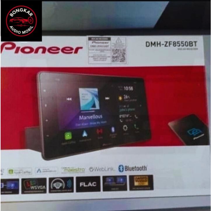 HEAD UNIT PIONEER DMH ZF8550BT / PIONEER DMH-ZF8550BT SINGLE DIN 9 INCH ANDROID & APPLE