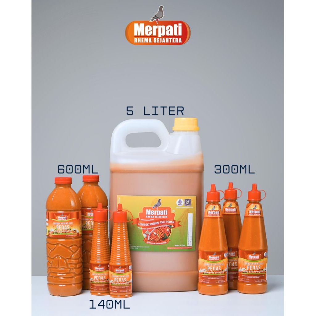 Sambal Lombok Kuning Merpati Asli Khas Makassar ukuran jerigen 5 liter | untuk usaha bakso, mie ayam