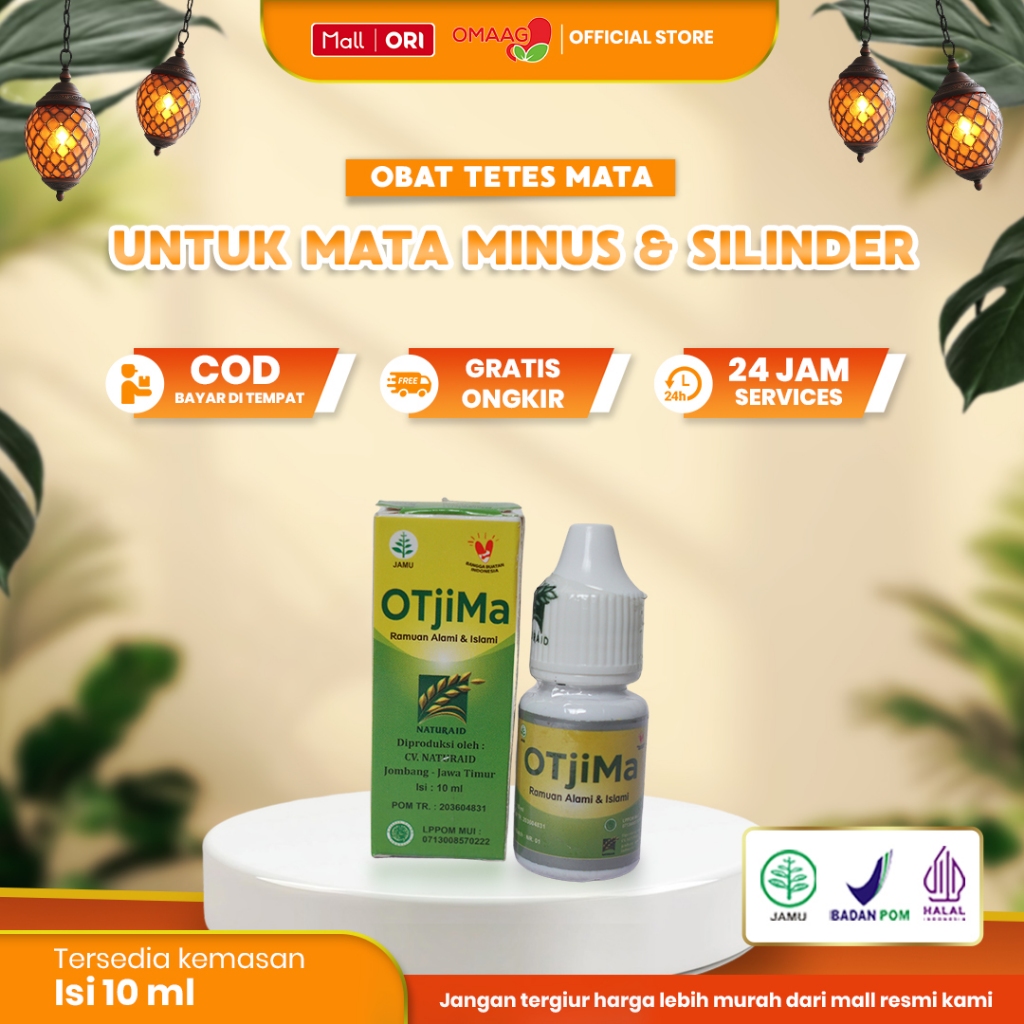 OTJIMA obat tetes mata minus, mata silinder dan mata merah | Original BPOM