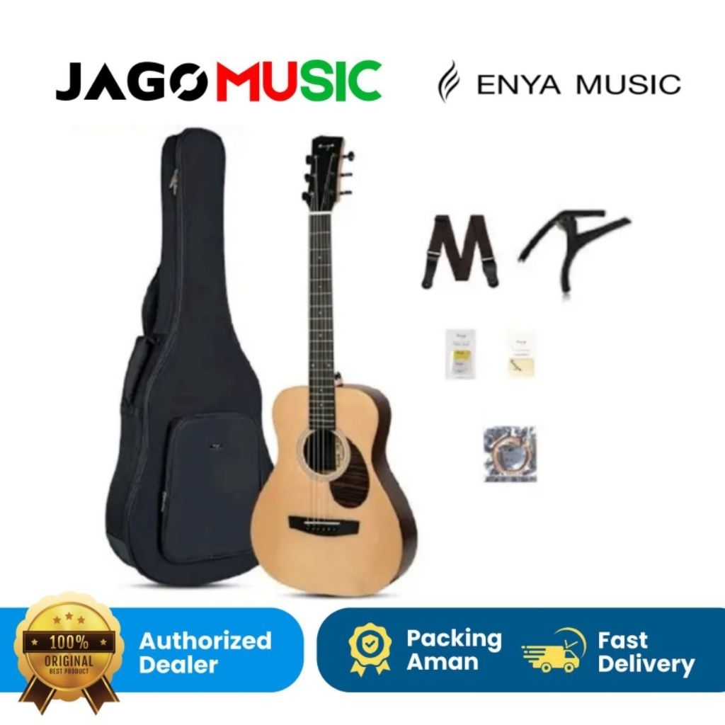 Gitar Akustik Gitar Enya X1 Pro Max Eb Natural Junior Enya X1Pro Max Terbaru