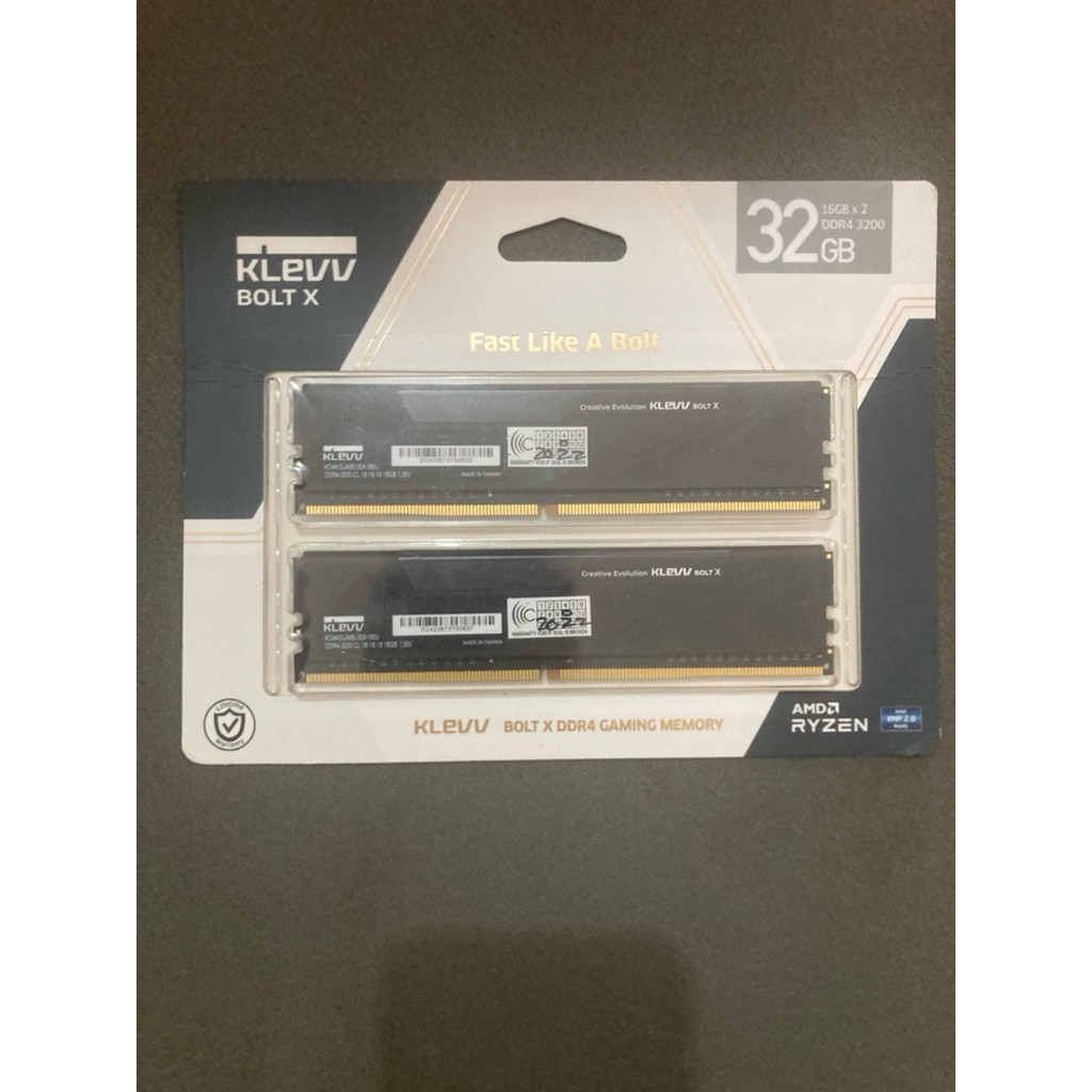 RAM KLEVV BOLT X DDR4 32GB 3200 MHz (2 X 16GB)