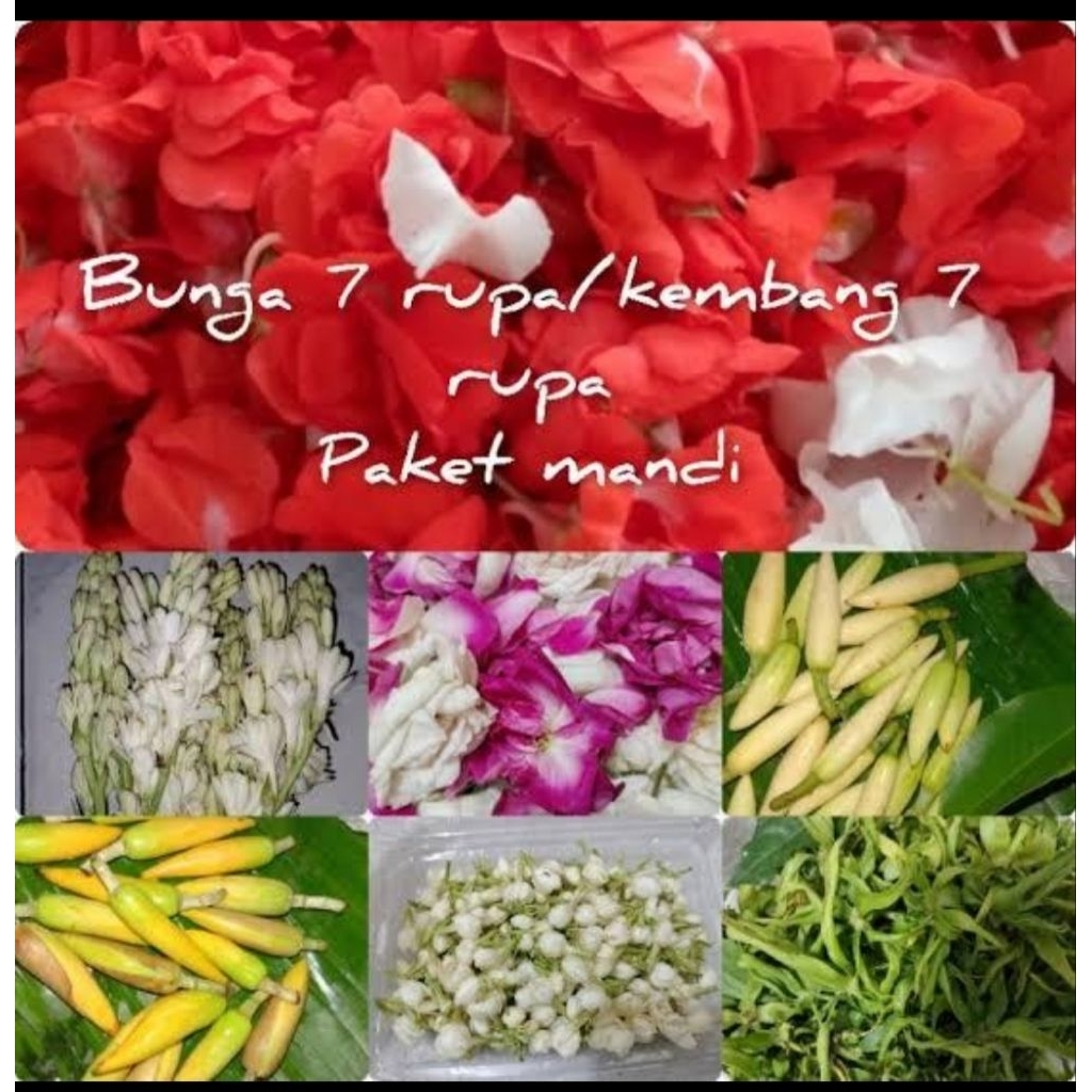 Kembang 7 Rupa untuk Mandi/Kembang 7 Rupa Siraman Pengantin/Bunga 7 Rupa untuk 7 Bulanan/Kembang Tuj