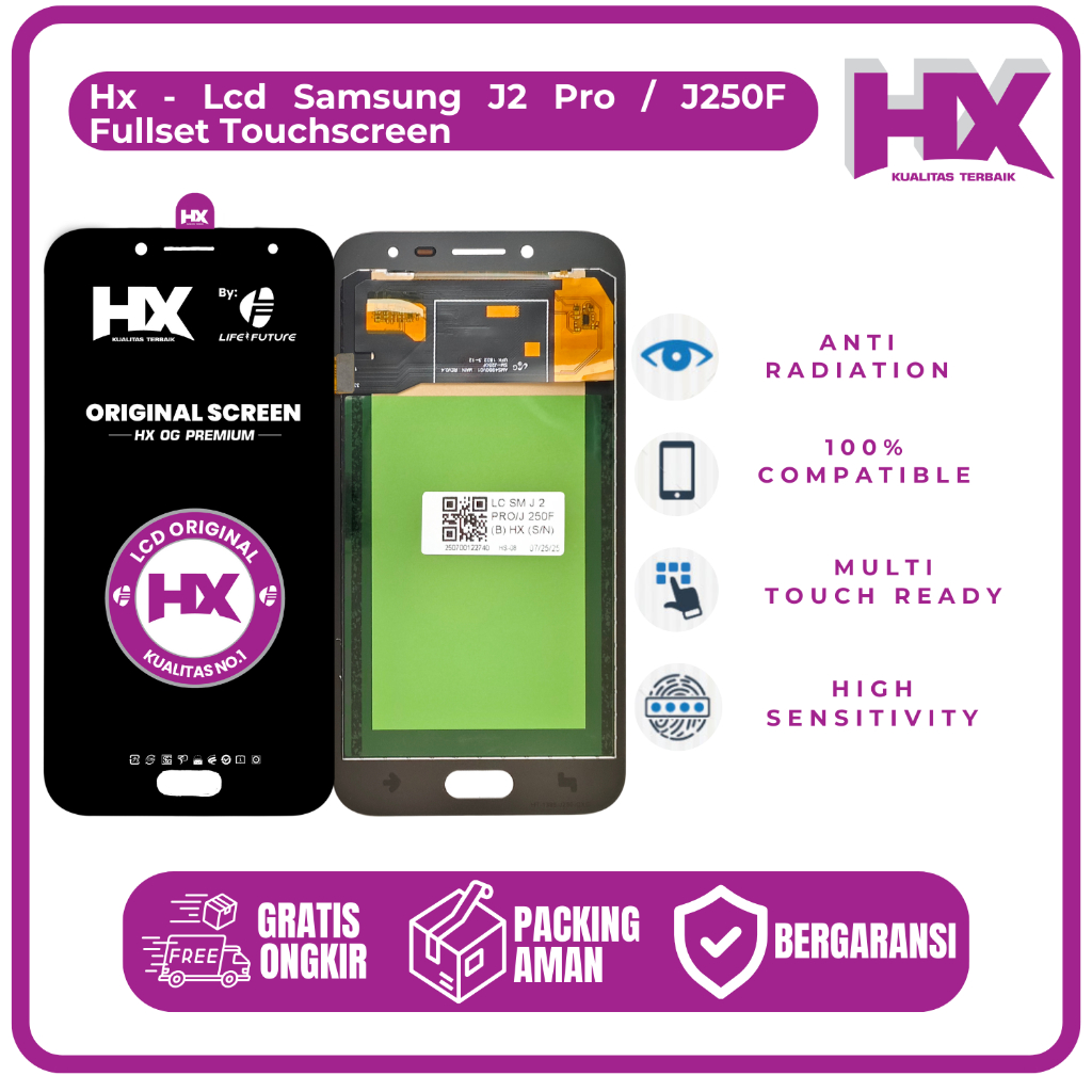 Hx - Lcd Samsung J2 Pro / J250F Fullset Touchscreen