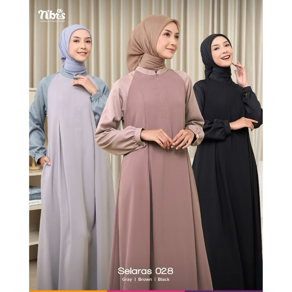GAMIS NIBRAS TERBARU SELARAS 028 BANYAK WARNA GESER_GAMIS NIBRAS DISKON TERMURAH_GAMIS NIBRAS TERLAR