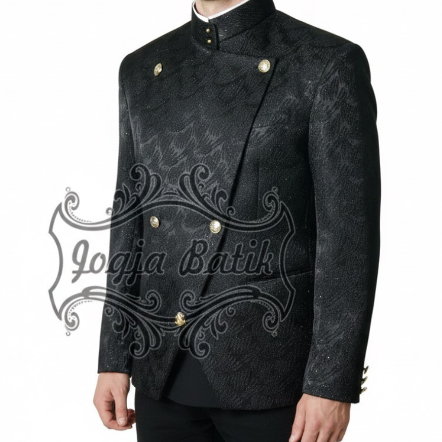 Beskap Solo Jaguar Hitam Premium