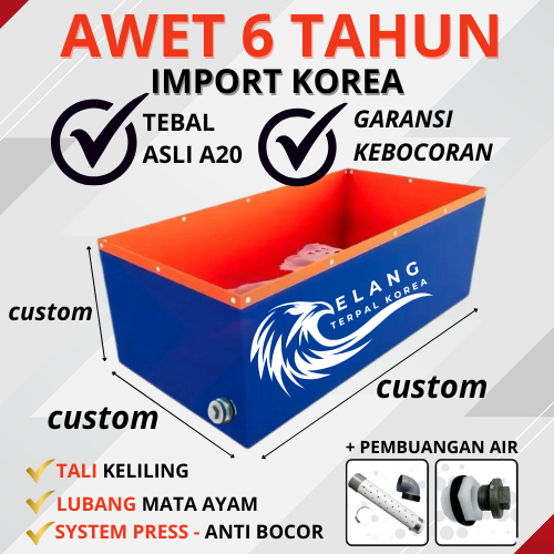 Kolam Terpal Ikan Custom Ukuran untuk Budidaya Lele Nila Gurame