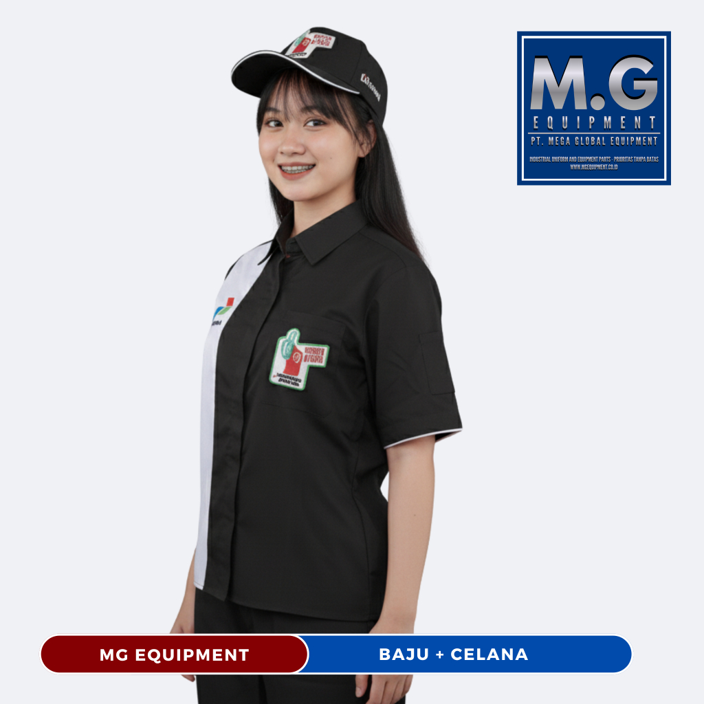 BAJU OPERATOR SPBU PASTI PAS, PENGAWAS, TEKNISI, OFFICE BOY LENGAN PENDEK