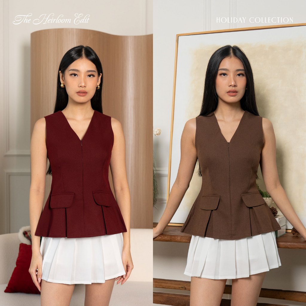 Noelle Top - Atasan Vest Wanita Days With Folk