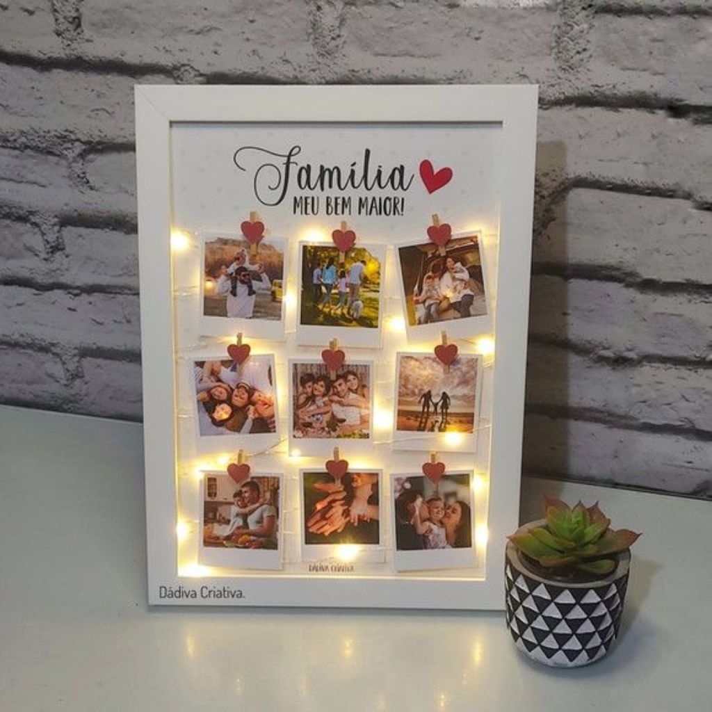 frame foto gantung berlampu hadiah kado gift