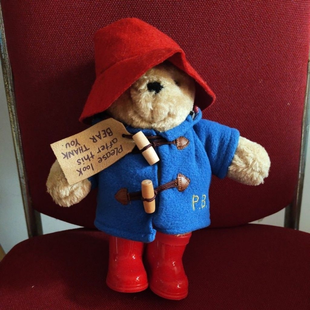 boneka teddy Paddington kostum sepatu boot ori
