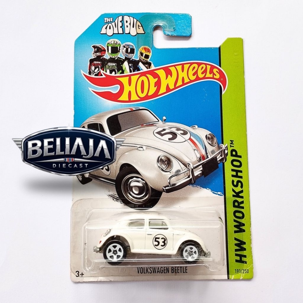 HOT WHEELS VOLKSWAGEN BEETLE WHITE HERBIE THE LOVE BUG
