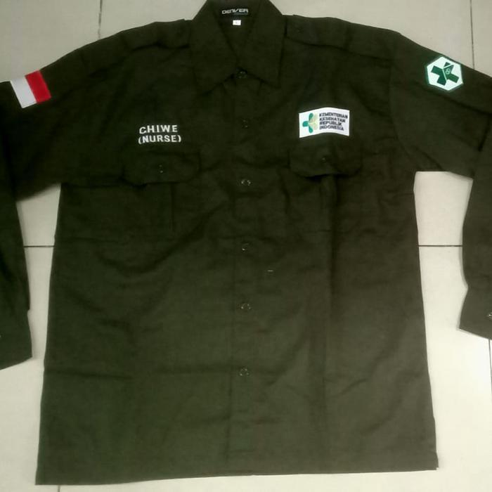 Kemeja Kemenkes Full Bordir Kemeja Puskesmas Kemeja Bordir Satuan
