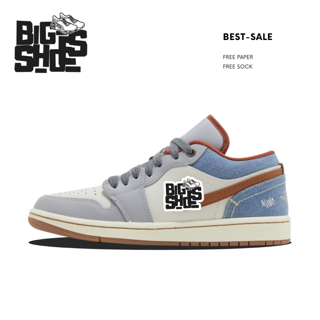 Sepatu AJ 1 Low Phantom Denim - Bigshoes