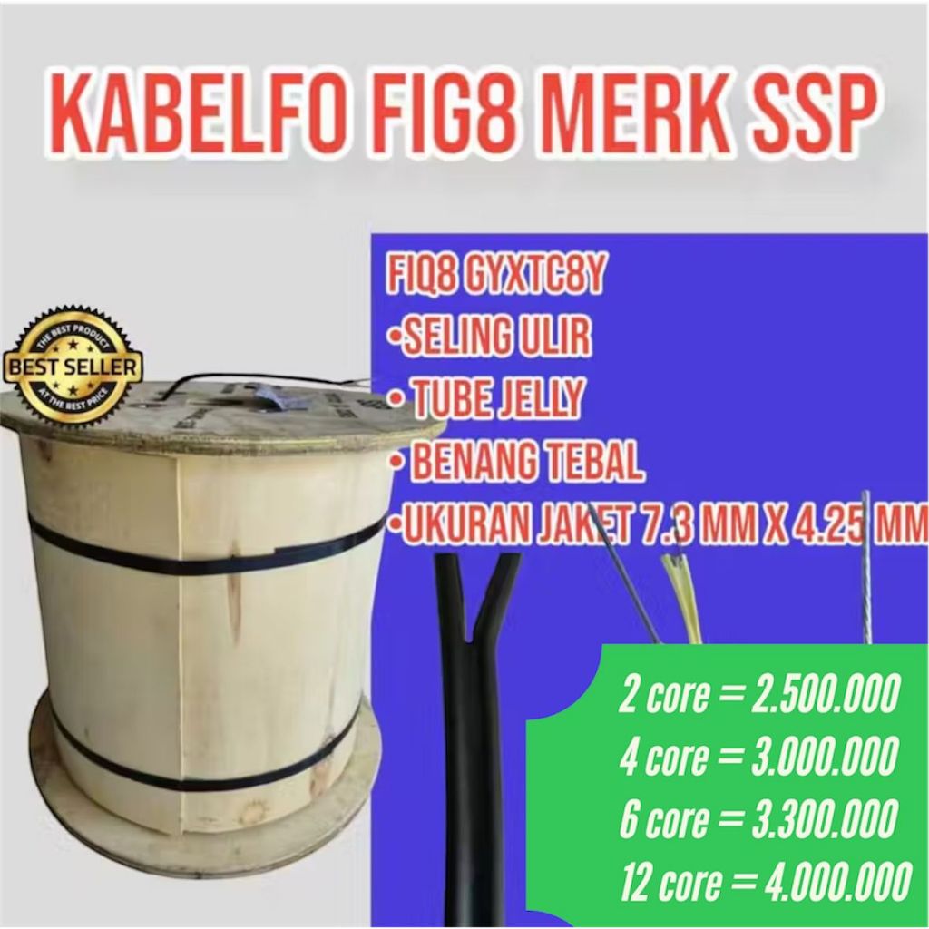 kabel FO fig8 tube jeli GYXTC8Y