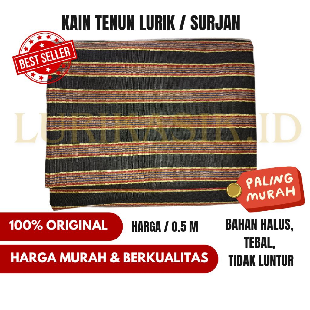 KAIN LURIK ASLI TENUN BERKUALITAS | Kain Tenun Surjan Lurik Halus Asli Klaten Murah