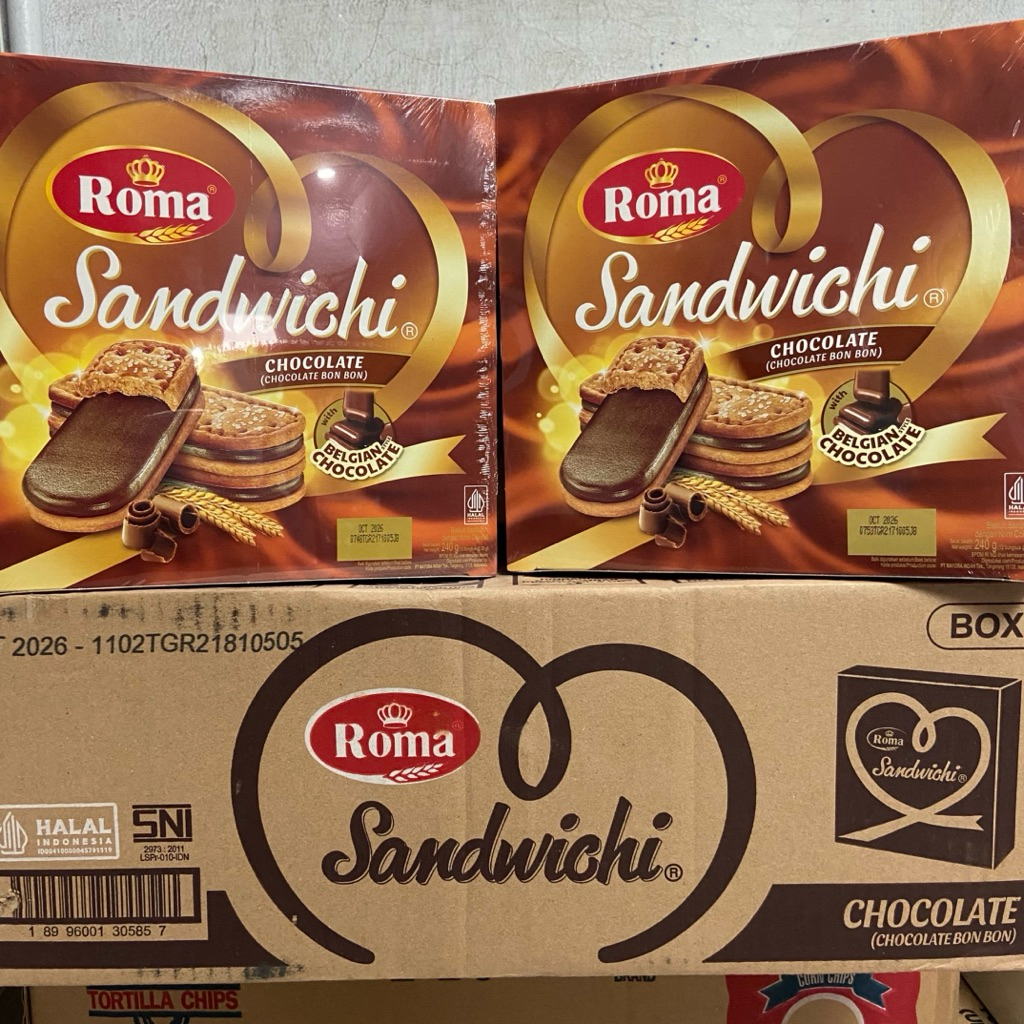 ROMA SANDWICH CHOCOLATE BONBON DAN LEMON CRACKERS/biskuit roma sandwich/roma chocolate/roma lemon/bi