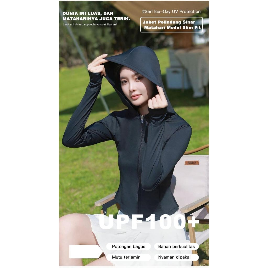 JUMBO recommon Jaket Anti UV Unisex – Jaket Sun Protection & UV Jacket Ringan Adem untuk Cuaca Panas