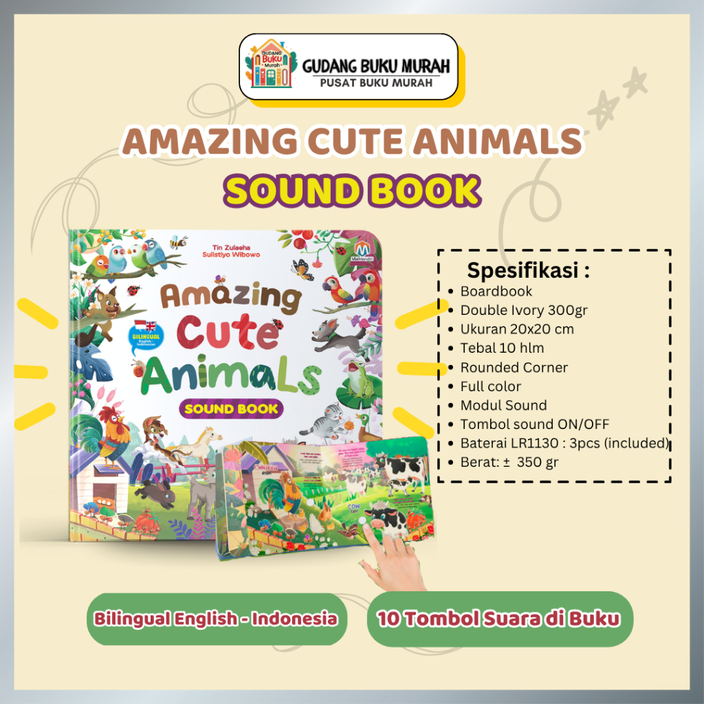 ZiyadBooks - Sound Book Hewan Lucu Bilingual