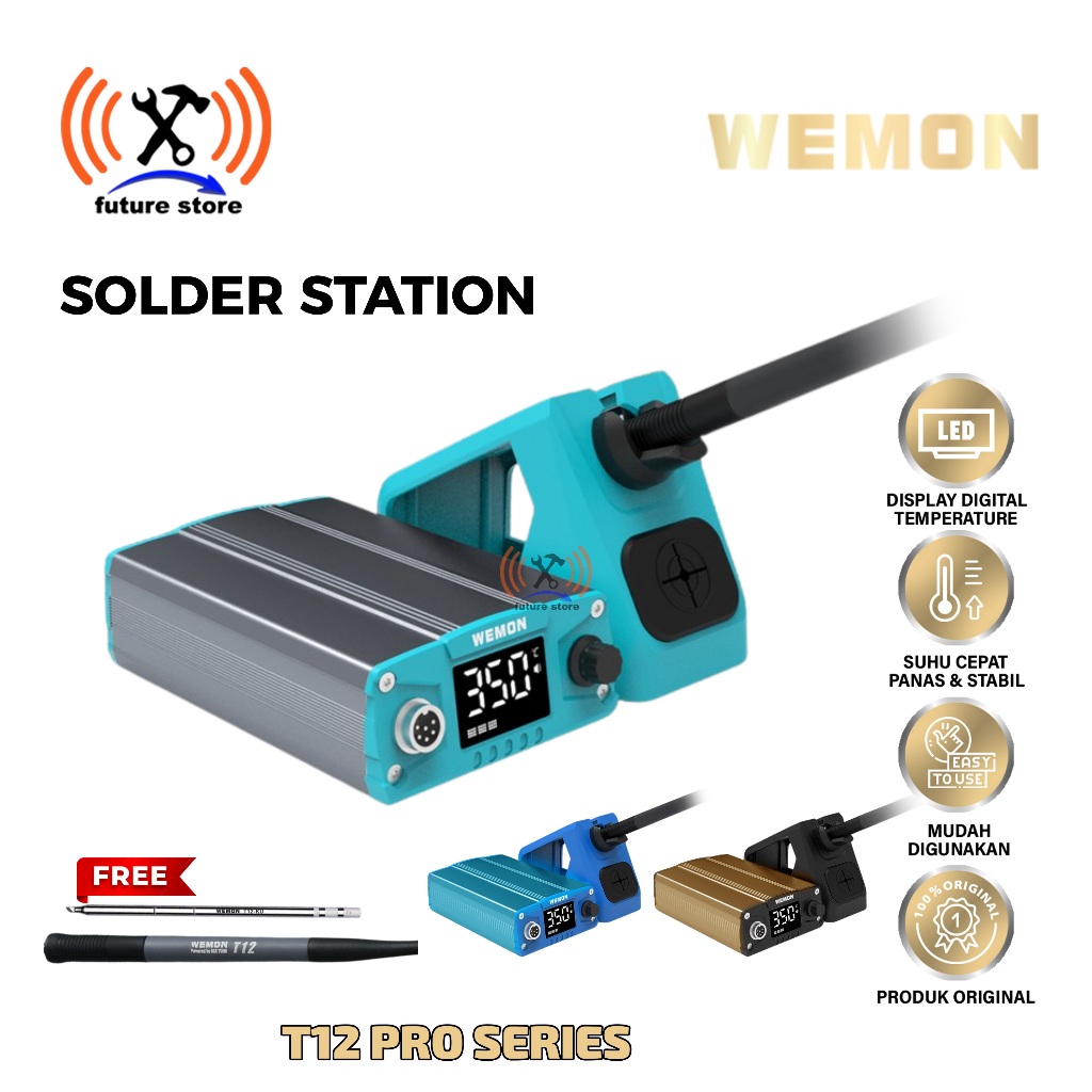 WEMON T12 PRO SOLDER STATION 72W DIGITAL FAST HEAT SERVIS HP PCB - SOLDER STATION WEMON T12 PRO 72W 