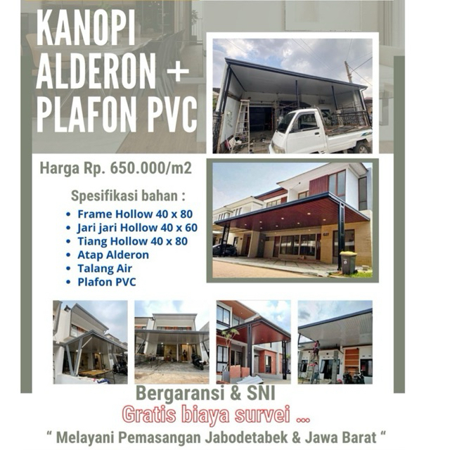 Kanopi Alderon + plapon pvc