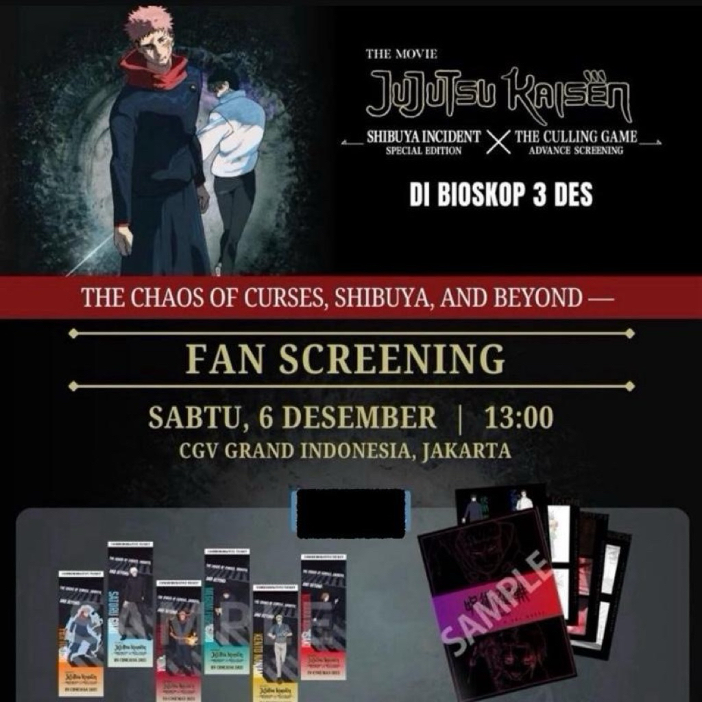 Official Jujutsu Kaisen Merchandise, Fan Screening CGV