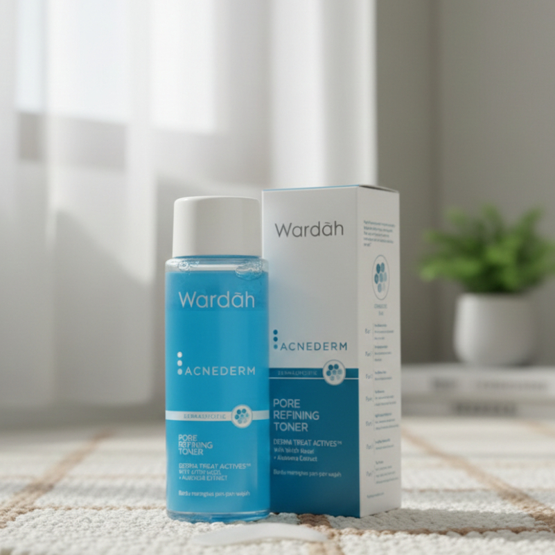 Wardah Acnederm Pore Refining Toner 100 ml - Toner Jerawat dan Mencerahkan Kulit