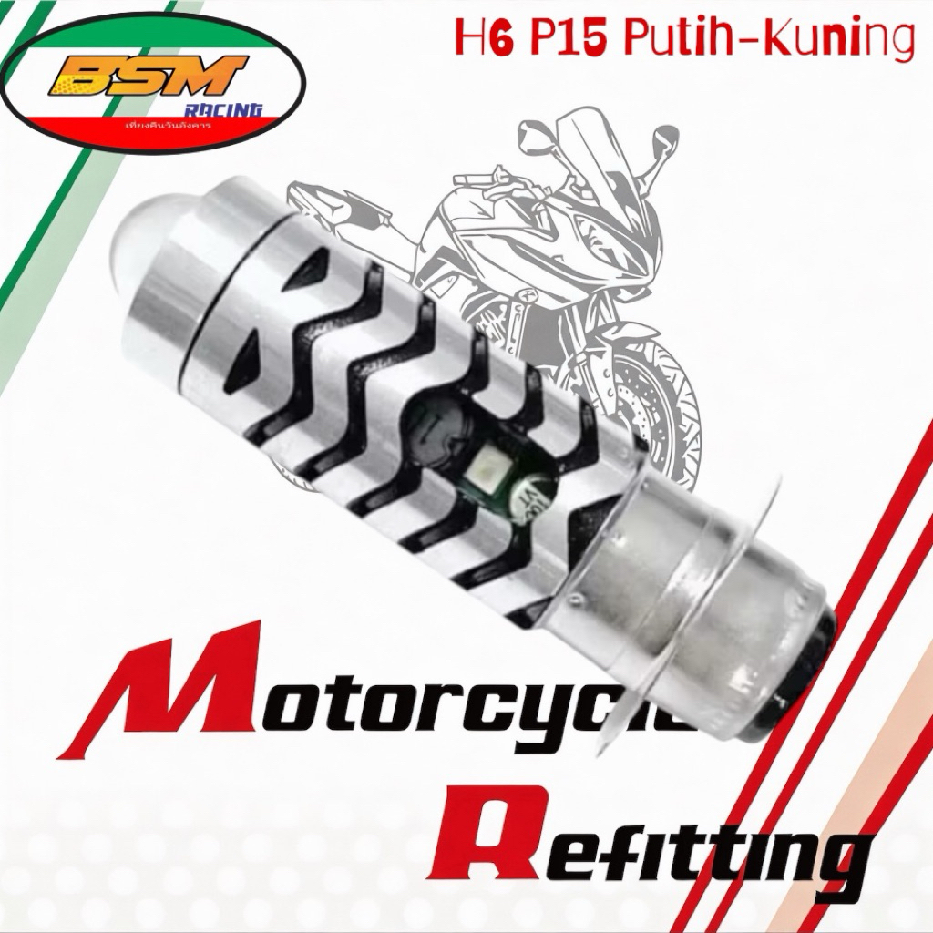 PROMO Light Lampu Motor Led H6 Senja biru AC DC H4 Super Terang Lampu motor depan