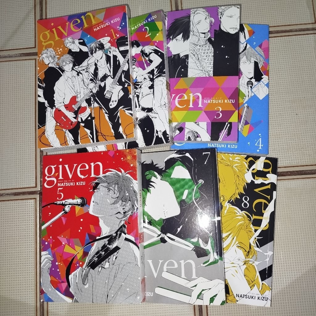 Komik Given BL Yaoi English vol 1-8 (-6) set kolpri