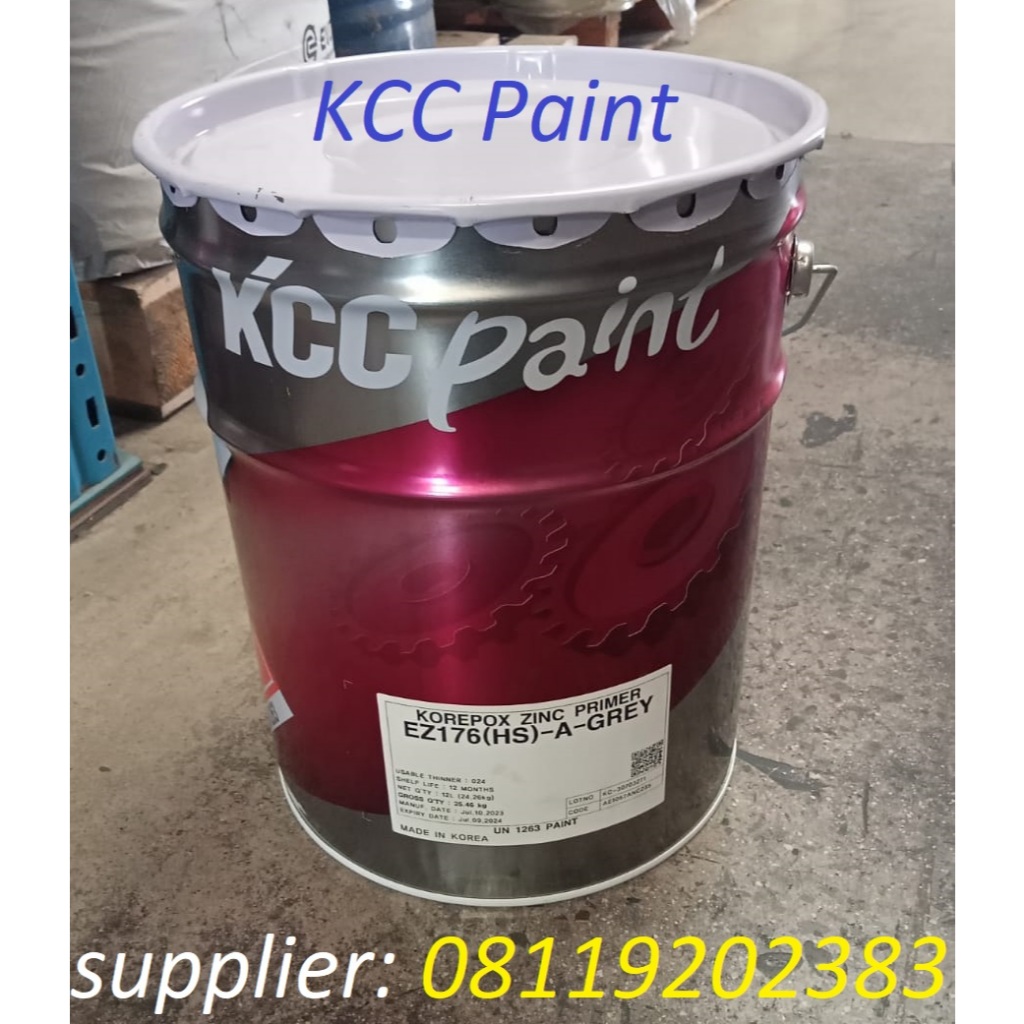 KCC Korepox EZ176 HS epoxy zinc primer 15L set grey, cat meni zinc rich epoxy, KCC Paint