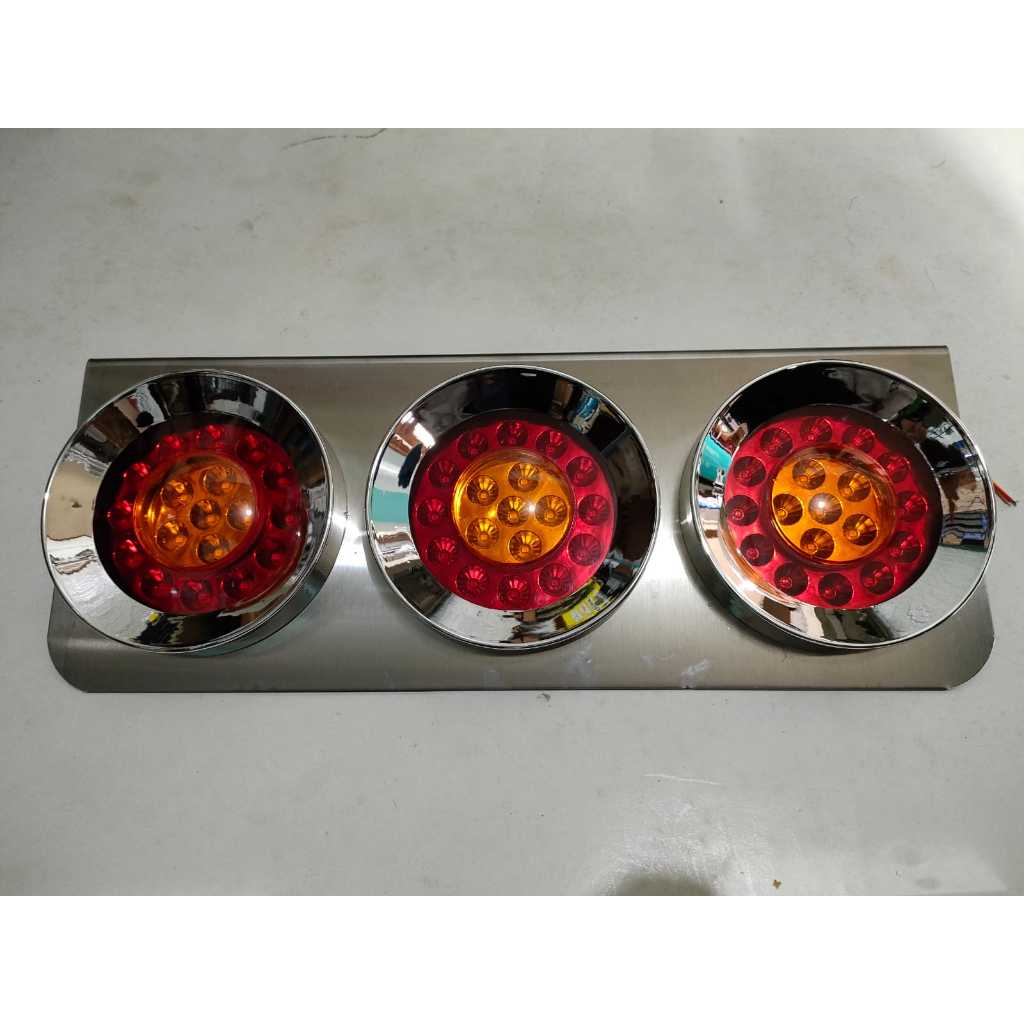 STOPLAMP TRUK STOPLAMP VARIASI STOPLAMP HINO BULAT STAINLESS 24 VOLT