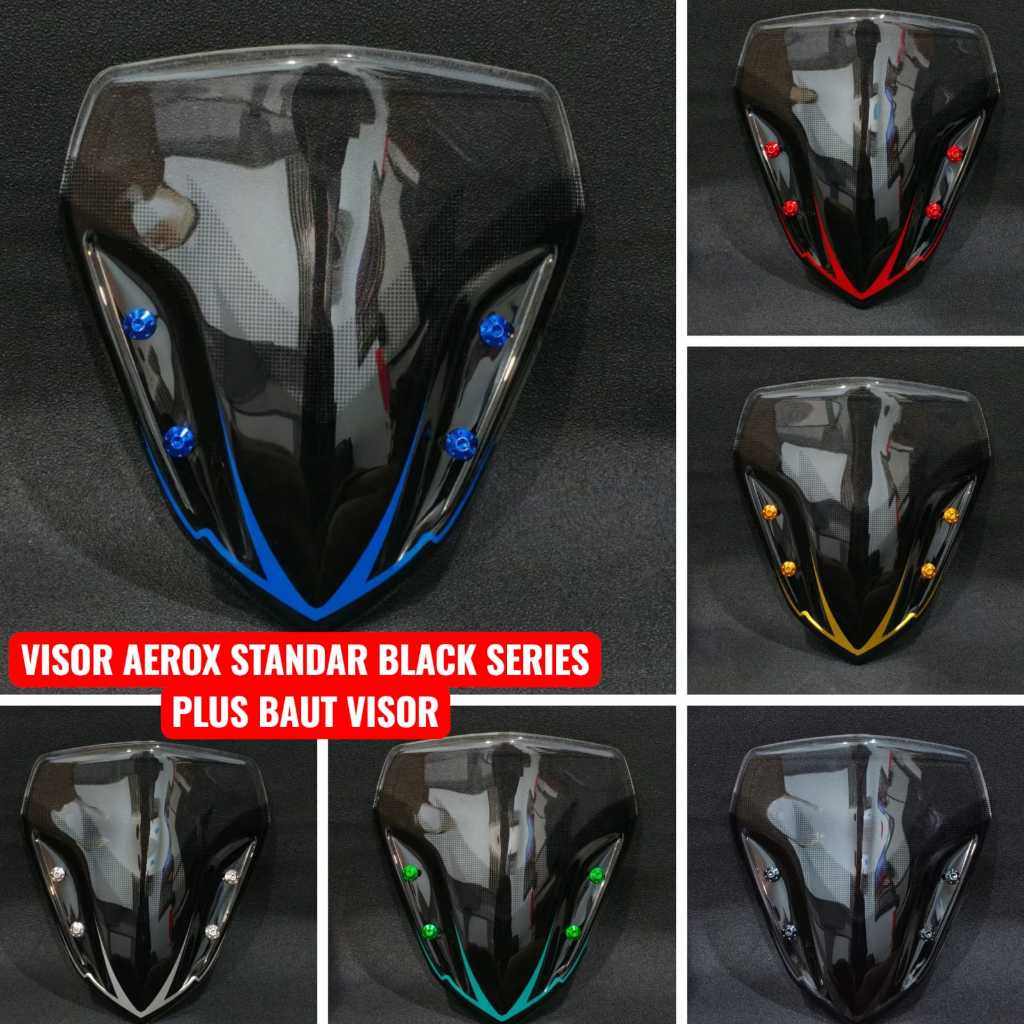 PAKET Visor AEROX Standar Black Series Plus Baut VISOR Aerox Old Aerox New VIsor Aerox Black Series