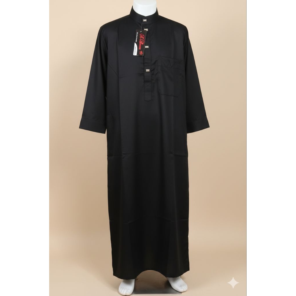 jubah hitam / putih anak laki laki.