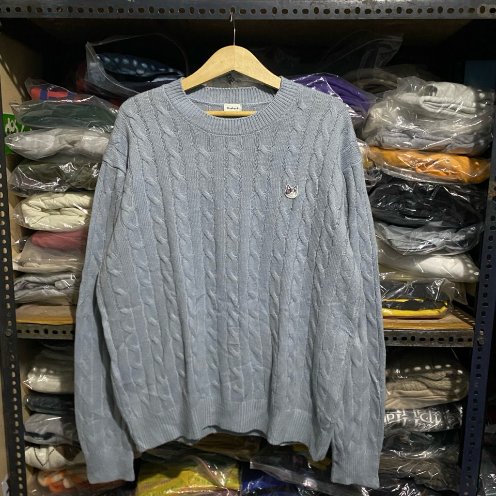 Koshort x Polham Cable Knit Biru Size XL 69x65