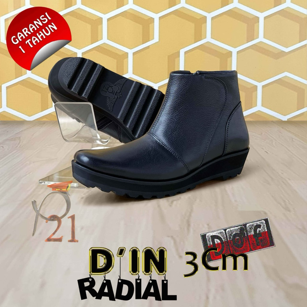 Sepatu P21- Sepatu Pdl Lantas Polwan D’in Radial dof/ Sepatu Polwan/ Sepatu boots wanita