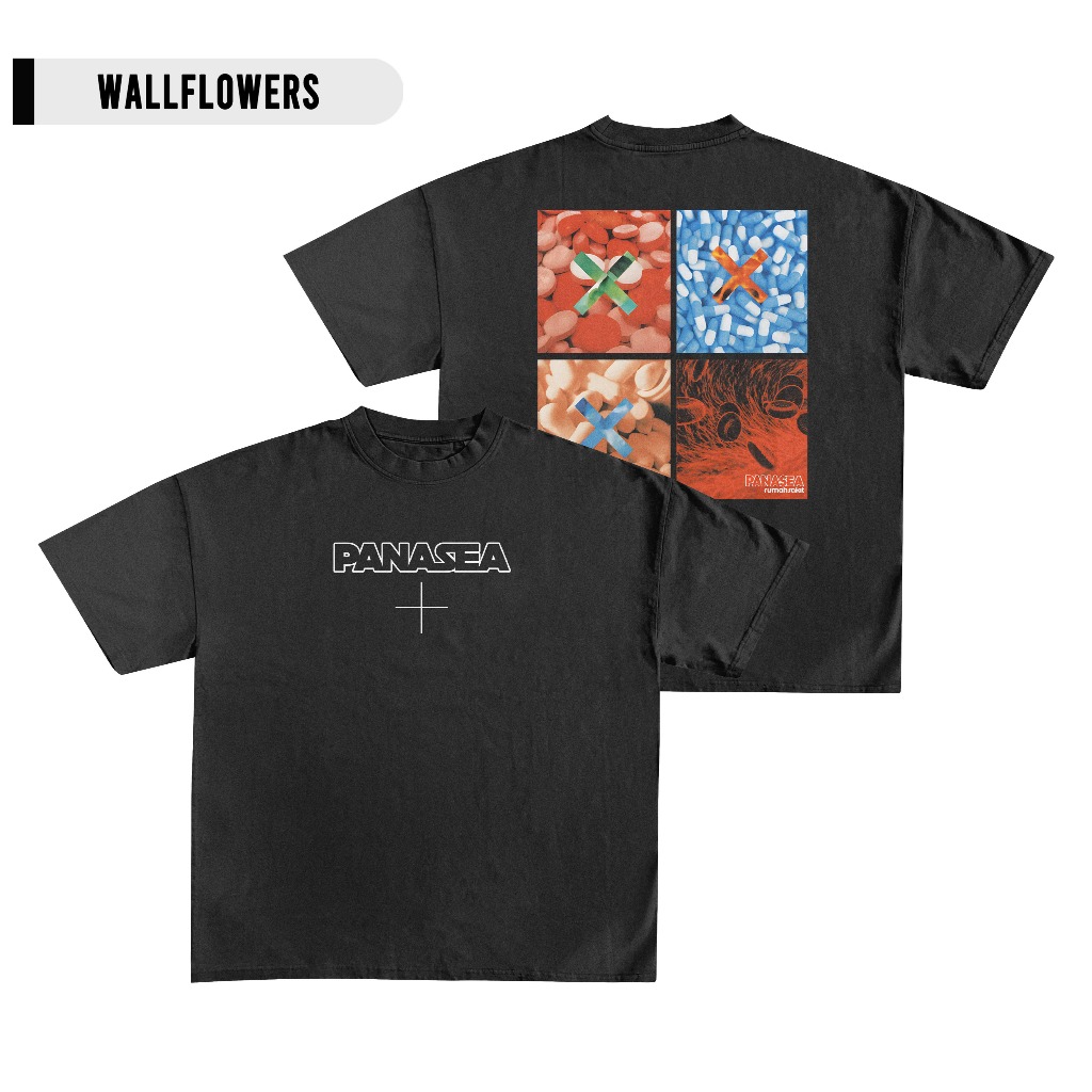 Rumah Sakit - Panasea Tshirt Hitam | Kaos Band Indie Pop | Kaos Distro Cowok Cewek