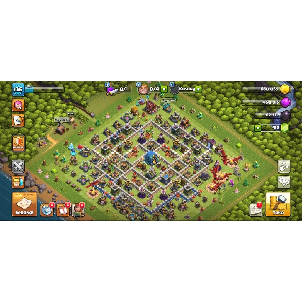 jual akun coc th 12 SEMI MAX
