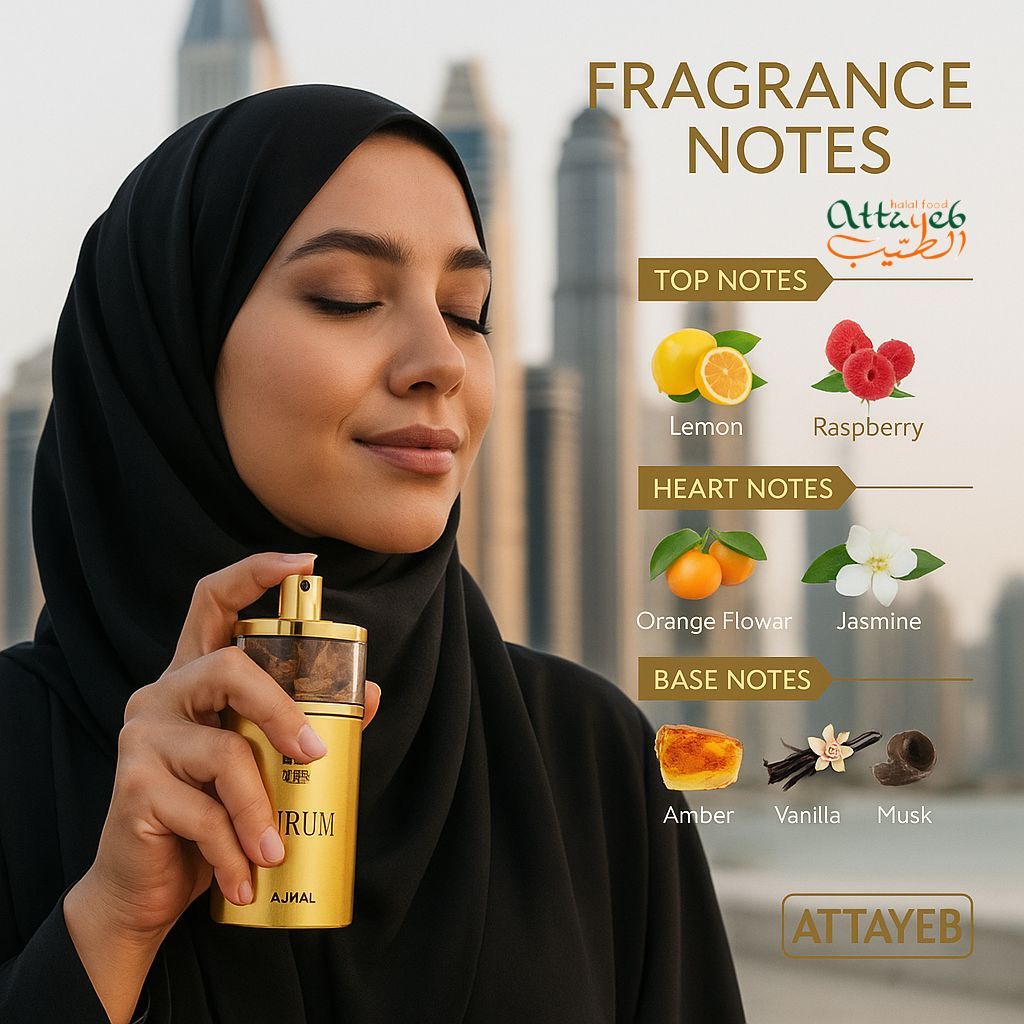 Ajmal Aurum Eau de Parfum 75ml Spray Unisex Floral Fruity Eau de Parfum Aroma Bunga Jeruk, Amber, Mu