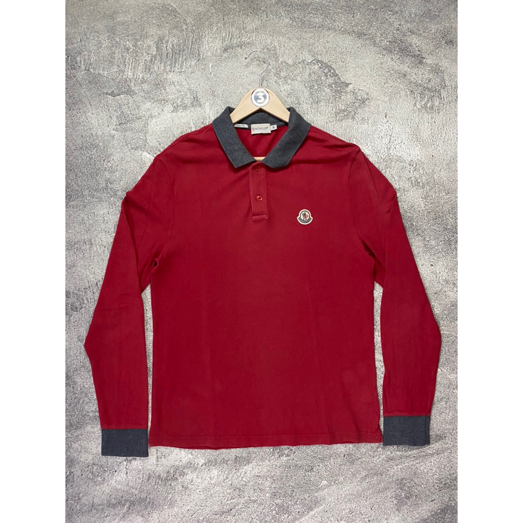 kaos polo moncler tangan panjang