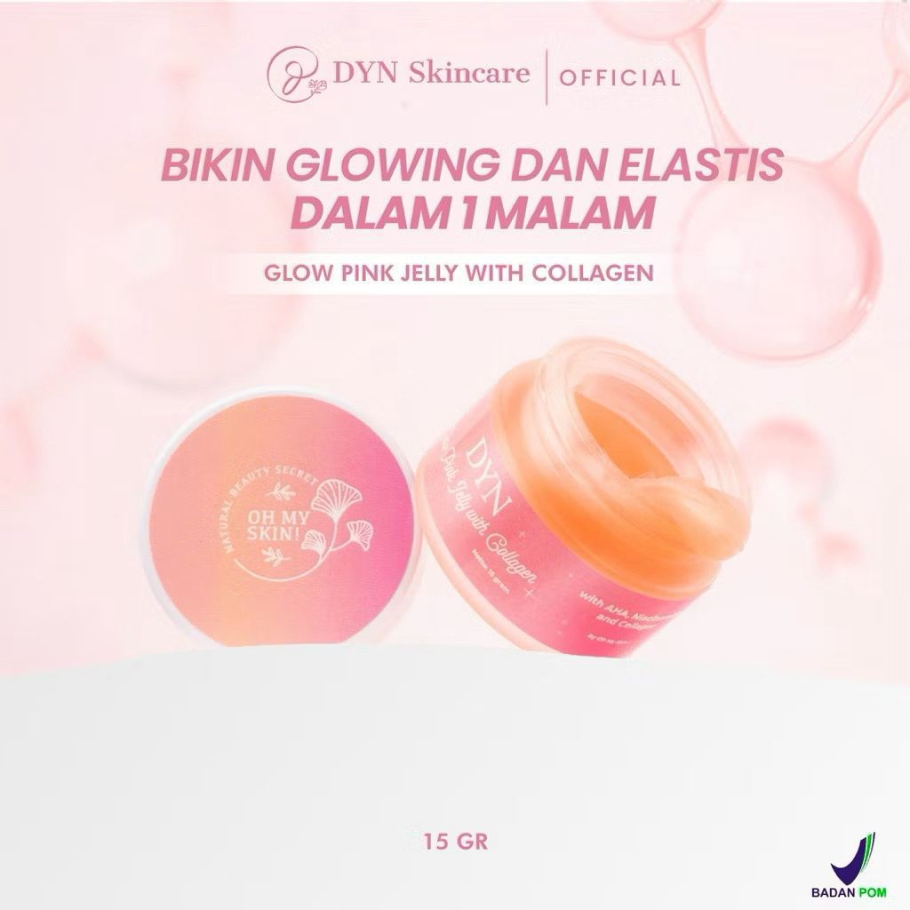 ￼Oh My Skin DYN Glow Pink Jelly with Collagen-jellybooster-moisturizer-glowingskin