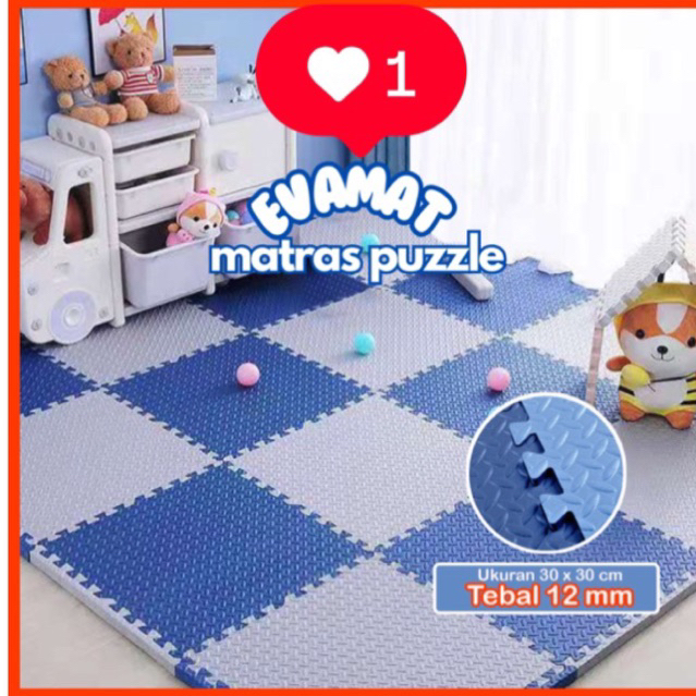 matras puzzle 30 x 30 - matras puzzle evamat - karpet puzzle