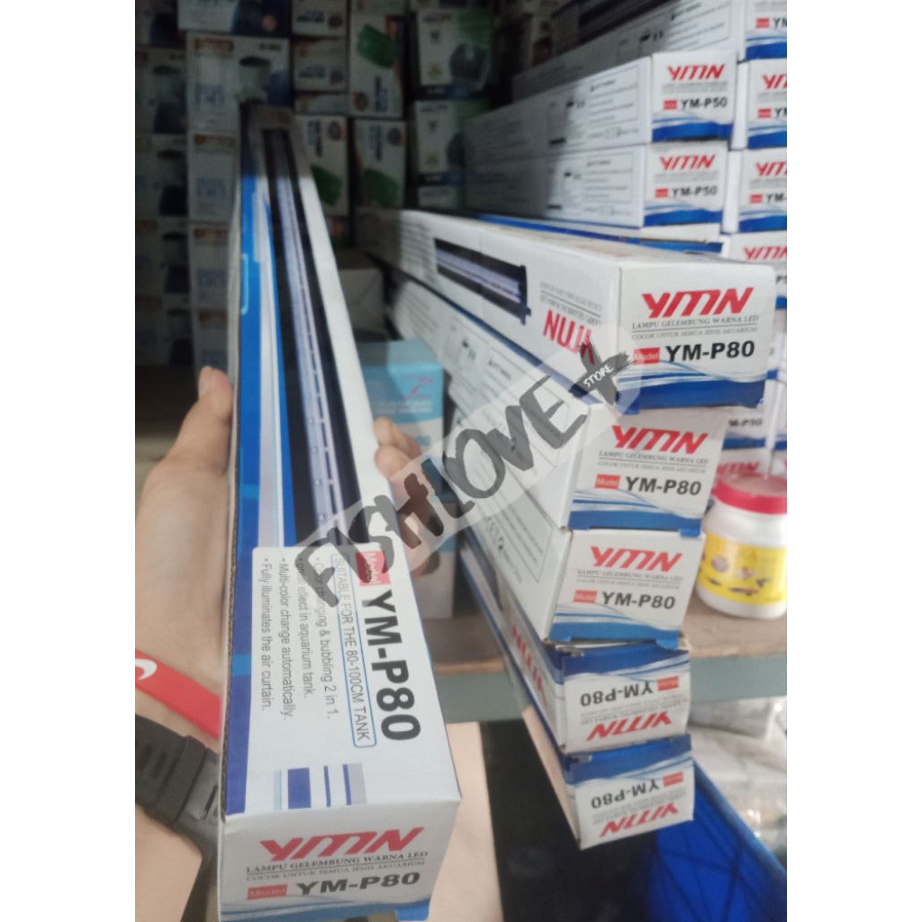 YMN lampu gelembung LED akuarium aquascape YM P80