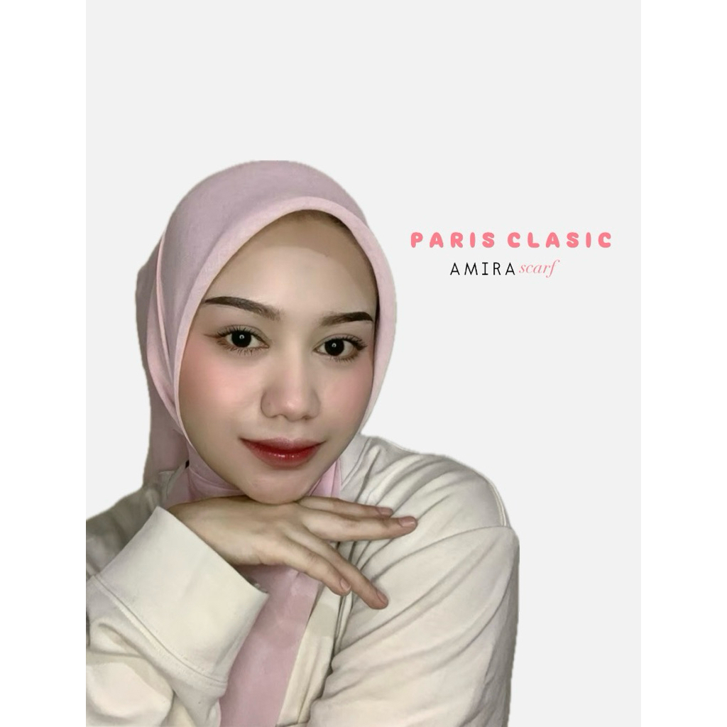 Paris Clasic | Amira scarf | segi Empat Paris polos | Hijab polos | Hijab paris