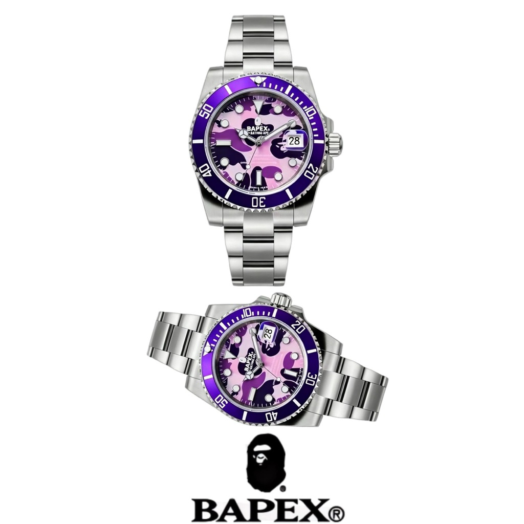 Watch Bape - TYPE 1 Bapex ABC CAMO CRYSTL STONE PURPLE