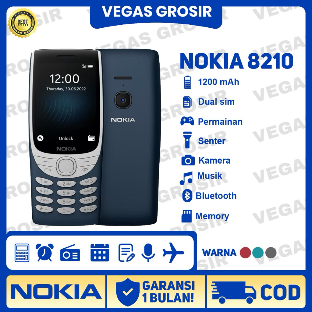 Nokia Jadul 8210 4G Ram 48MB Termurah