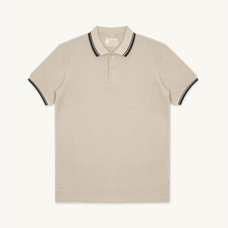 Waniqlo - Polo Shirt Polos List Putih