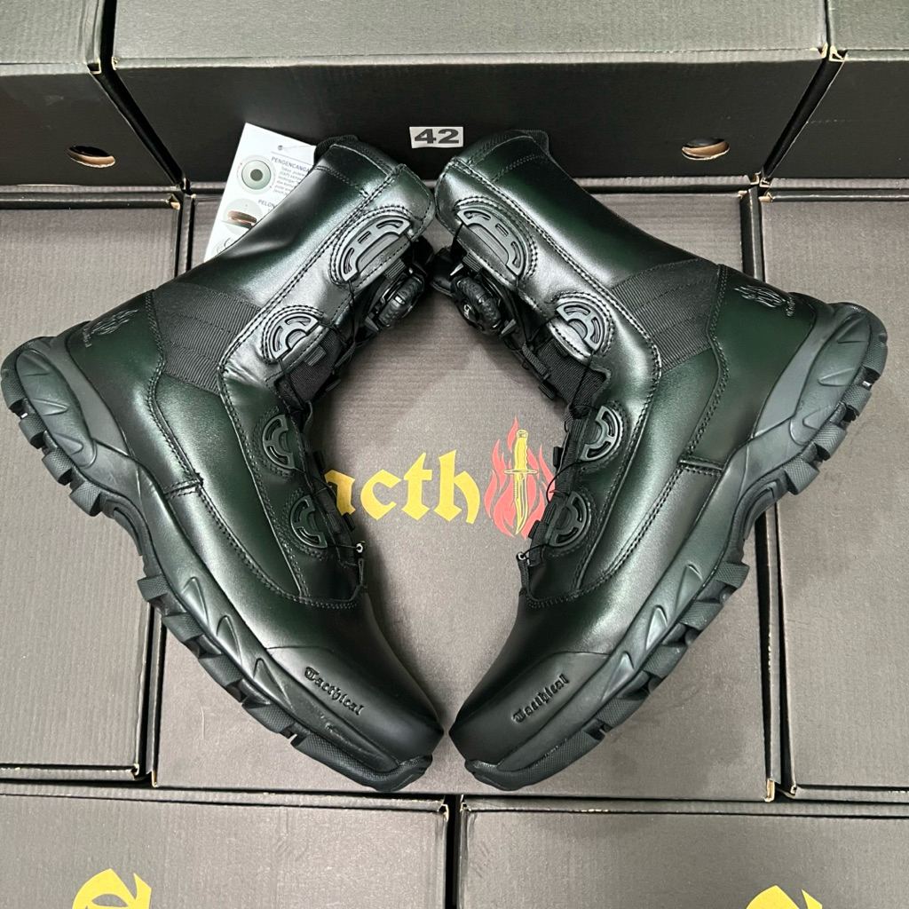 TERBAIK SEPATU PDL FULL KULIT TACTICAL BEST SELLER TALI PUTAR